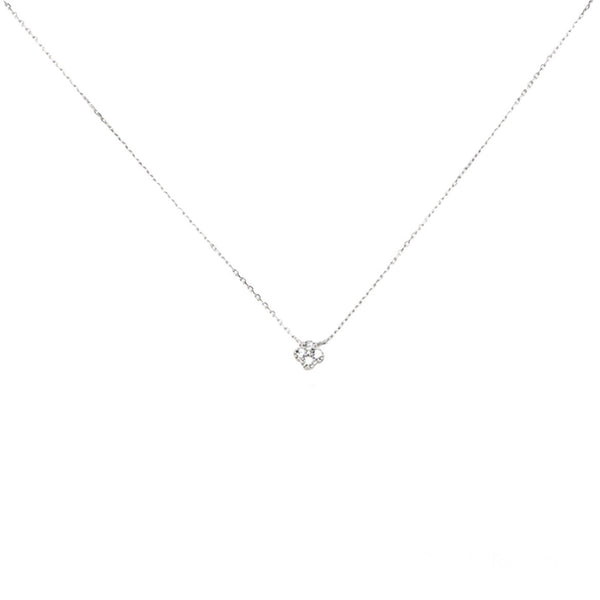 Sterling Silver Clover Pendant Necklace - Silver