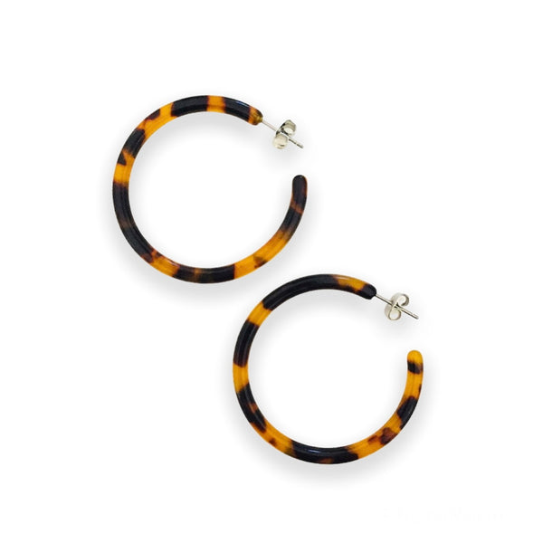 Hoop Earrings - Amber