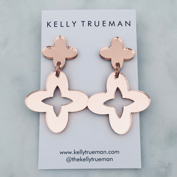 Moroccan Drop Earrings - Rose Gold