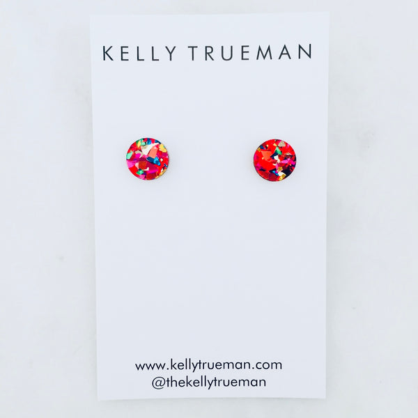 Small Studs - Fiesta Red