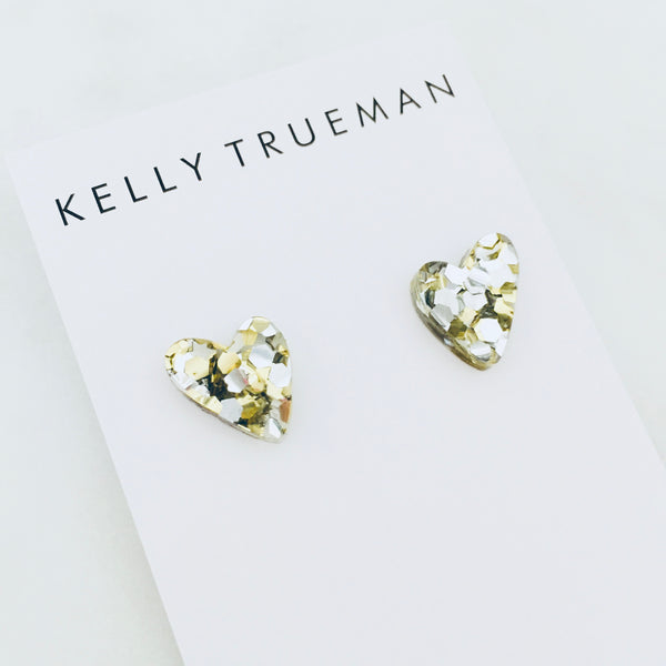 Sweet Heart Studs - Gold/Silver