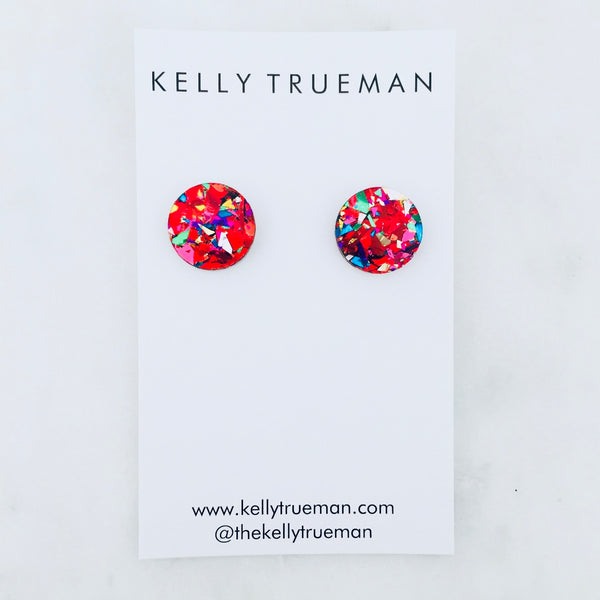 Large Studs - Fiesta Red