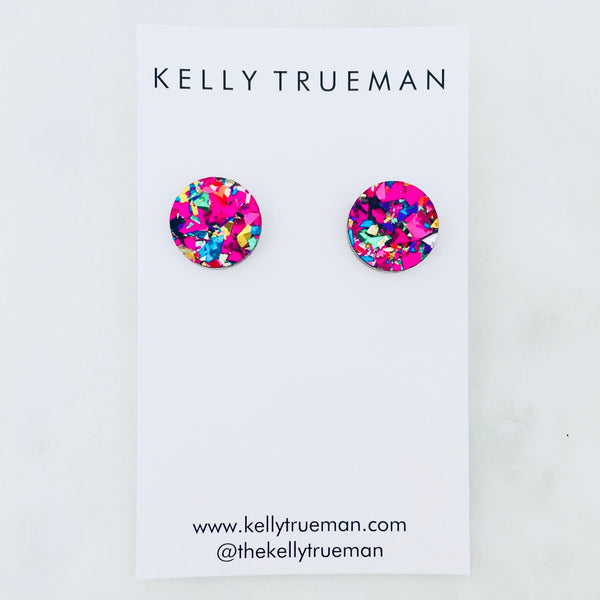 Large Studs - Fiesta Pink