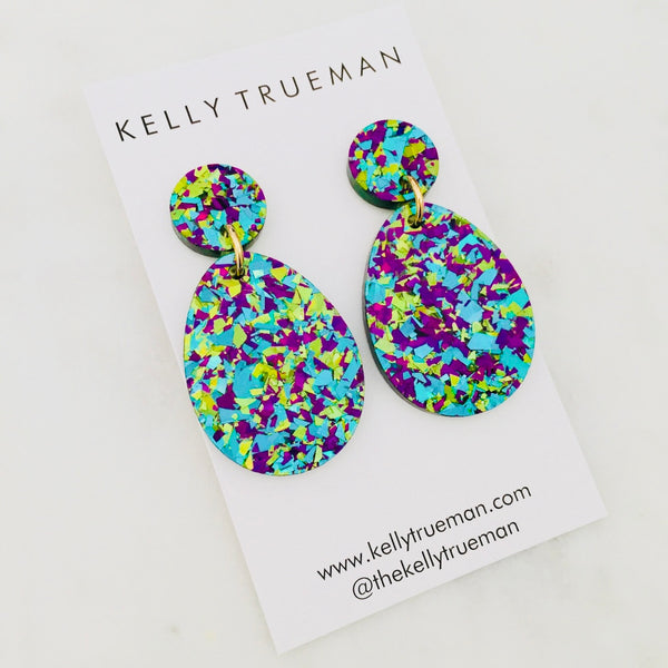 Classic Tear Drop Earrings - Fiesta Peacock