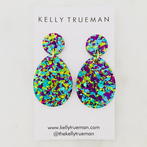 Classic Tear Drop Earrings - Fiesta Peacock