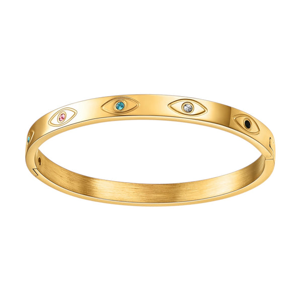 Evil Eye Bangle - Gold & Multi