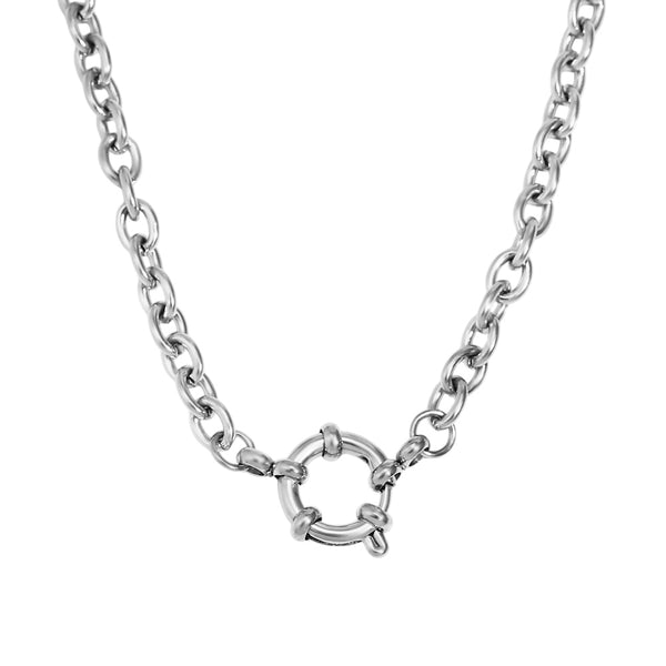Chunky Belcher Necklace - Silver