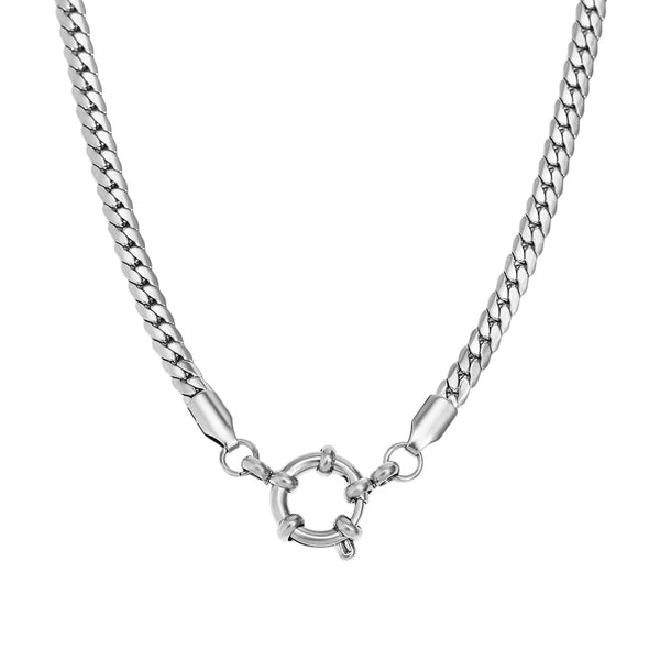 Chunky Curb Necklace - Silver