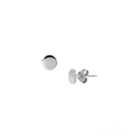 Sterling Silver Disc Studs - Silver