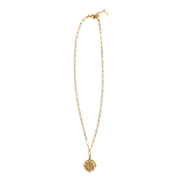 Compass Pendant Necklace - Gold