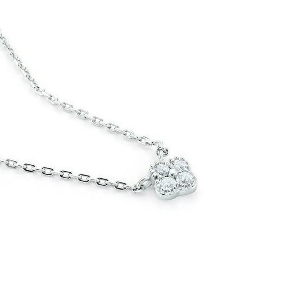 Sterling Silver Clover Pendant Necklace - Silver