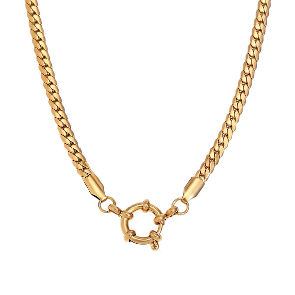 Chunky Curb Necklace - Gold