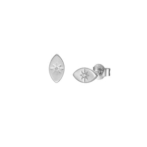 Sterling Silver Lucky Eye Studs - Silver