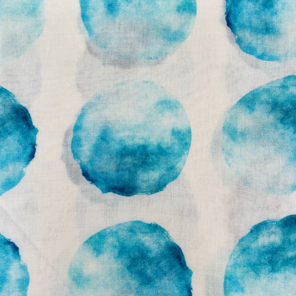 Scarf – Aqua Watercolour Dots