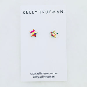 Mini Star Studs - Fiesta Gold