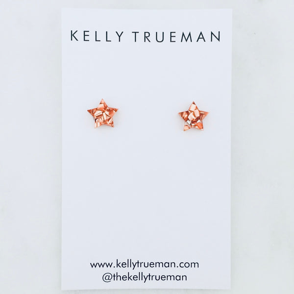 Mini Star Studs - Rose Gold